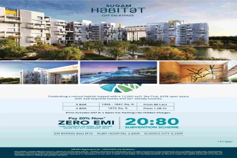 Pay 20% now and zero EMI at Sugam Habitat in Kolkata